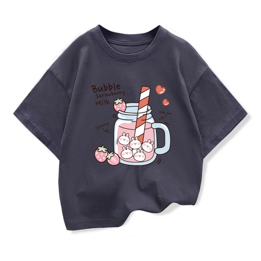Girls Bubble Strawberry Milk Cartoon Casual T-shirt Kids Short-Sleeve Graphic High-quality Tops 2026 Summer New Kids Clothing 100
Girls Bubble Strawberry Milk Cartoon Casual T-shirt Kids Short-Sleeve Graphic High-quality Tops 2026 Summer New Kids Clothing 100