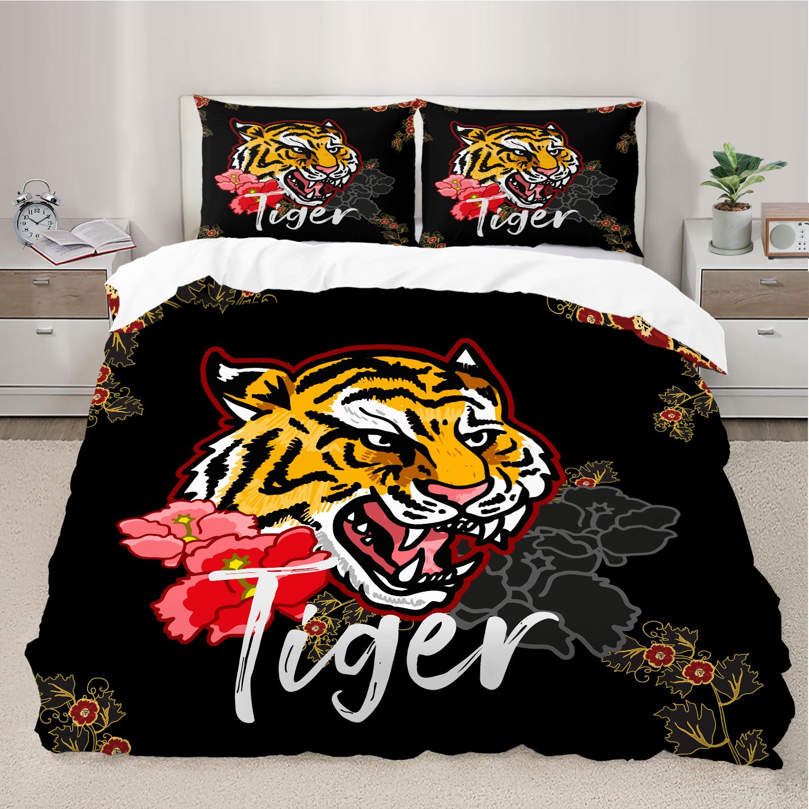 Tiger Print Bedding Set Vintage Duvet Cover Set No Filler Soft Comfortable Fabric Ideal Home Bedroom Decorations UK-Single(135x200cm)&set
Tiger Print Bedding Set Vintage Duvet Cover Set No Filler Soft Comfortable Fabric Ideal Home Bedroom Decorations UK-Single(135x200cm)&set
