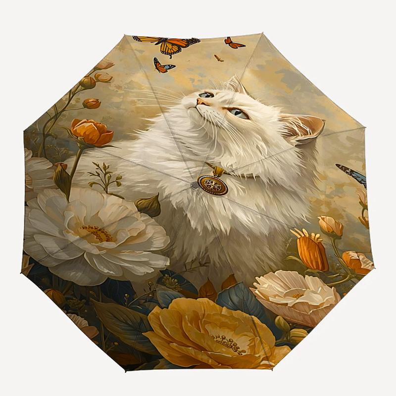 1pc cat, flowers umbrella automatic open/close, 8-Rib Durable Frame, Compact Folding Design, Ideal Birthday/Holiday Gift 1137A
1pc cat, flowers umbrella automatic open/close, 8-Rib Durable Frame, Compact Folding Design, Ideal Birthday/Holiday Gift 1137A