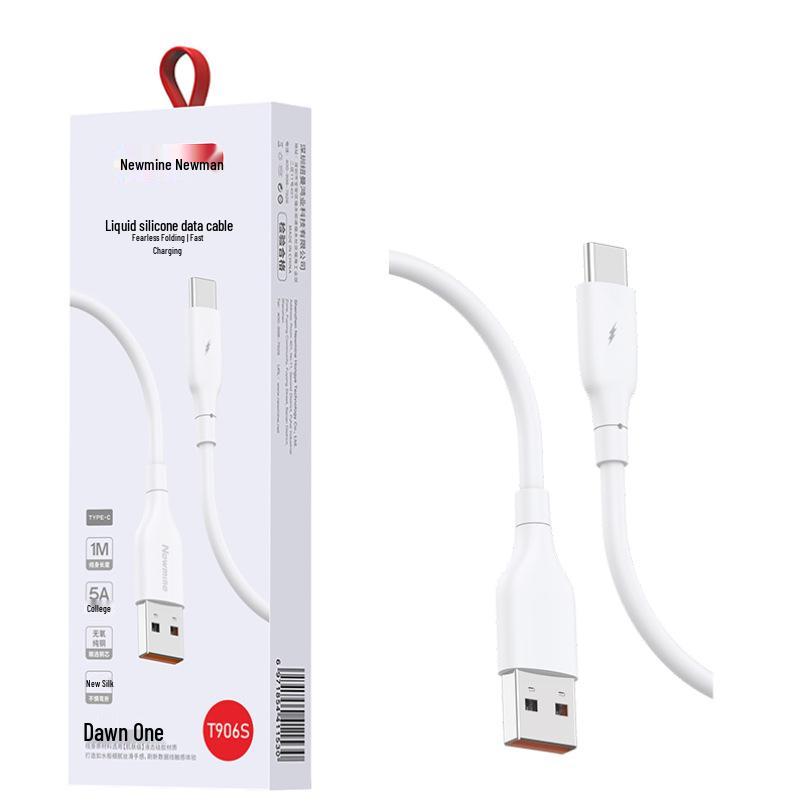 Newman 906S 5A Fast Charging Anti-break Data Cable with Liquid Soft Rubber Type-C 906 білий
Newman 906S 5A Fast Charging Anti-break Data Cable with Liquid Soft Rubber Type-C 906 білий