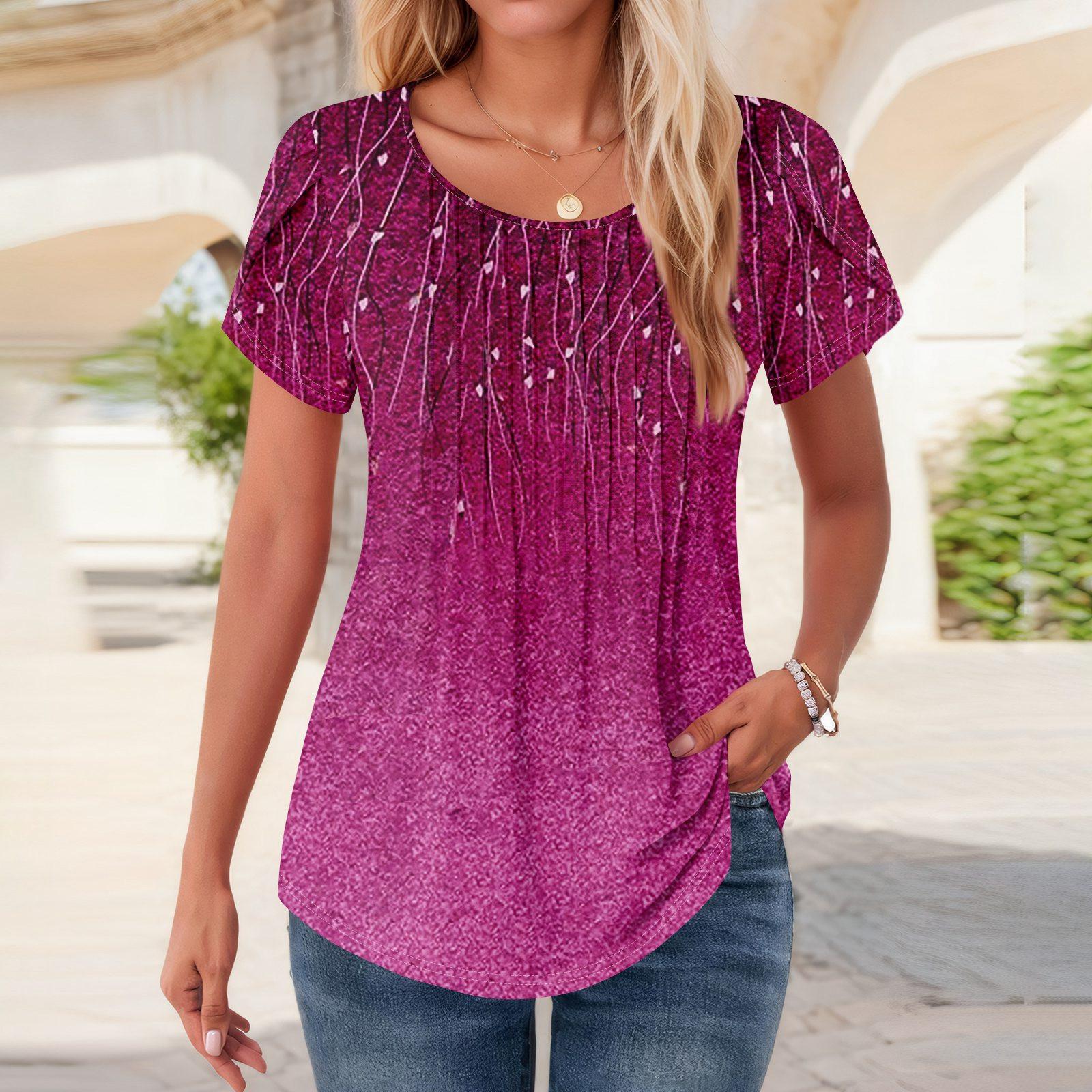 Женские топы с коротким рукавом и круглым вырезом, летние рубашки с цветочным принтом, блузки для женщин, нарядные повседневные M
Женские топы с коротким рукавом и круглым вырезом, летние рубашки с цветочным принтом, блузки для женщин, нарядные повседневные M