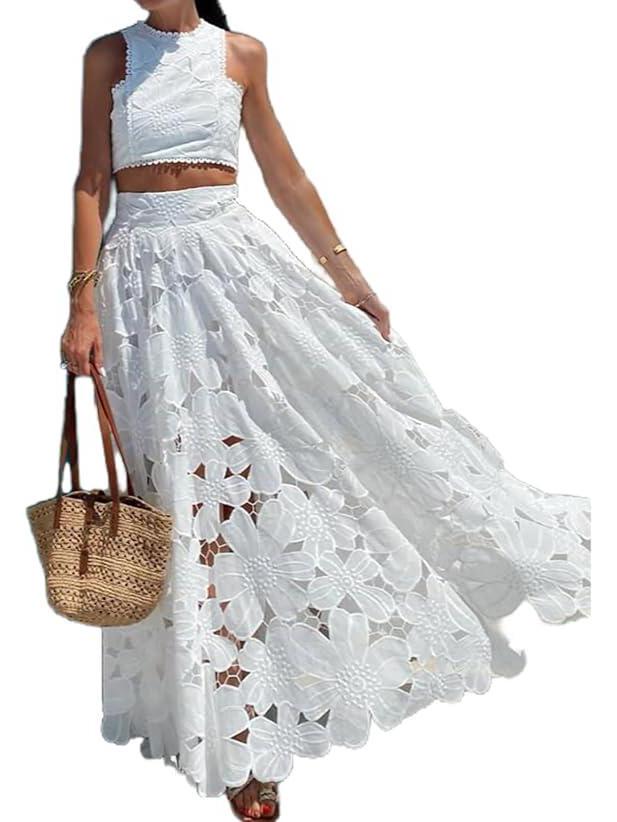 European & American Casual Lace Hollow Out Vest & Skirt Two-Piece Set XL
European & American Casual Lace Hollow Out Vest & Skirt Two-Piece Set XL