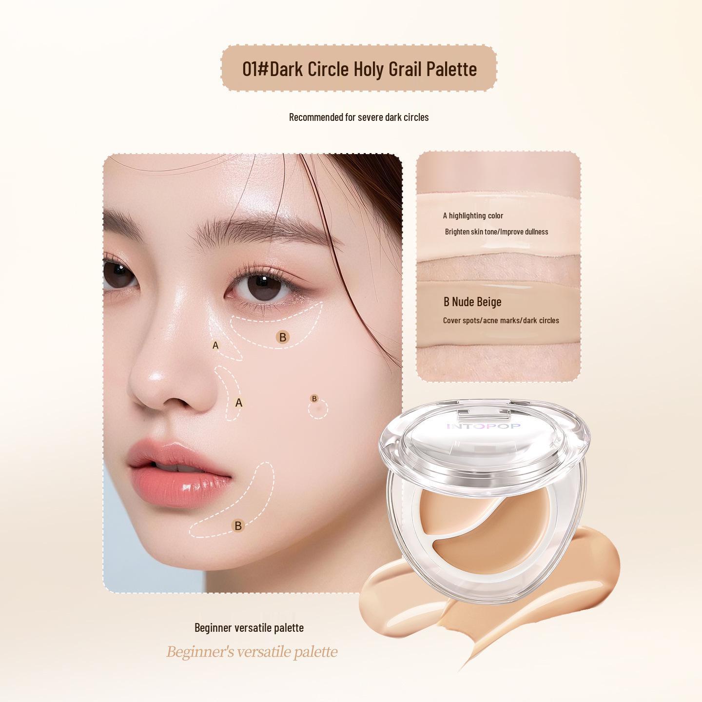 INTOPOP Dual-Tone Concealer: Hydrating, Blemish, Dark Circle, and Imperfection Coverage, Ideal for Students.
INTOPOP Dual-Tone Concealer: Hydrating, Blemish, Dark Circle, and Imperfection Coverage, Ideal for Students.