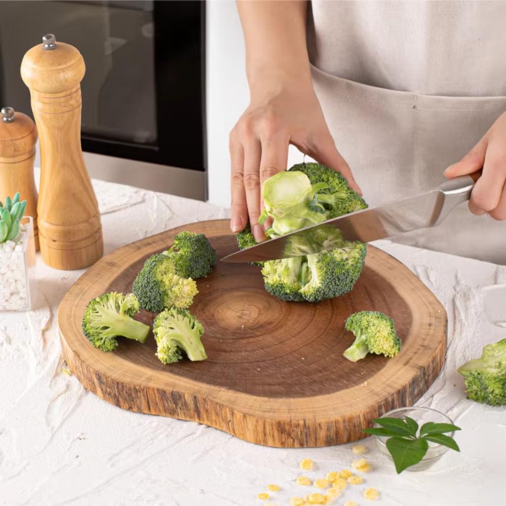 Natural Acacia Wood Cutting Board Irregular Shape Cheese Board Charcuterie Serving Tray Snack S-Round
Natural Acacia Wood Cutting Board Irregular Shape Cheese Board Charcuterie Serving Tray Snack S-Round