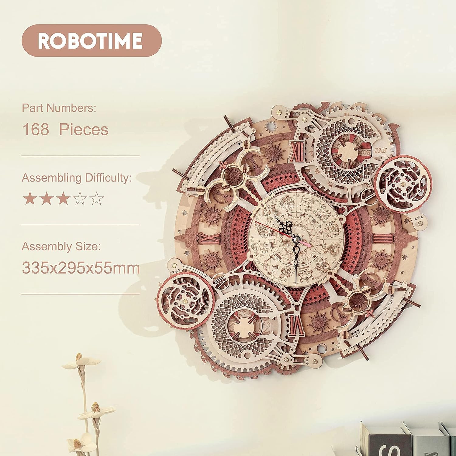 Robotime Wall Clock 3D Wooden Puzzle Wooden Set Mechanical Building Kits Wooden Puzzle Game Children Gift Best Christmas Gift
Robotime Wall Clock 3D Wooden Puzzle Wooden Set Mechanical Building Kits Wooden Puzzle Game Children Gift Best Christmas Gift