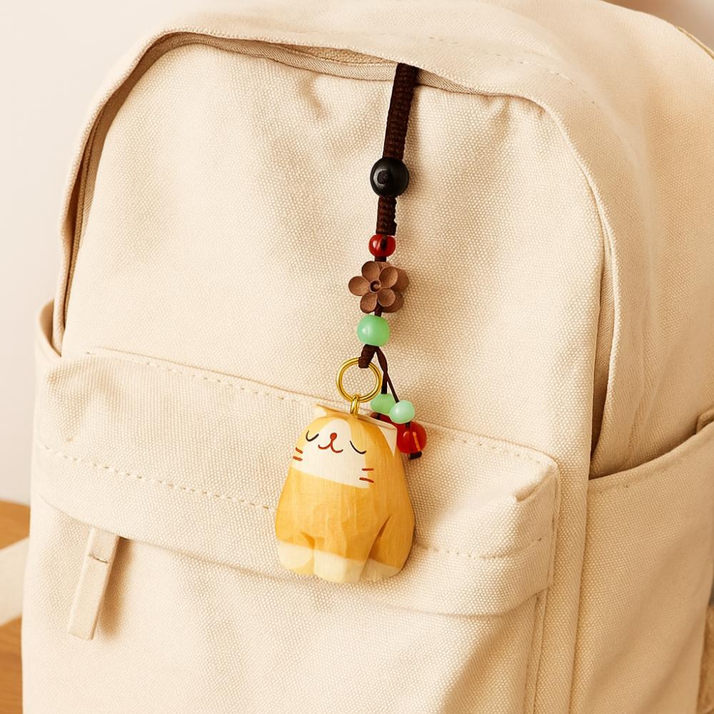 Flower Wooden Carved Cat Keychain Beads Car Keyring Fashion Wood Kitty Dolls Pendant Students Style 8
Flower Wooden Carved Cat Keychain Beads Car Keyring Fashion Wood Kitty Dolls Pendant Students Style 8
