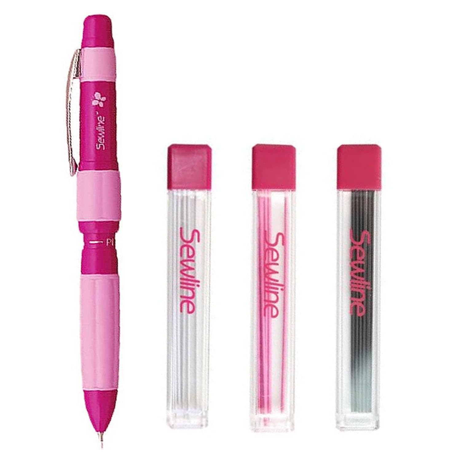 Sewline Trio Colors mechanical pencil refill set 3-color + 3-color (black, white, pink)
Sewline Trio Colors mechanical pencil refill set 3-color + 3-color (black, white, pink)
