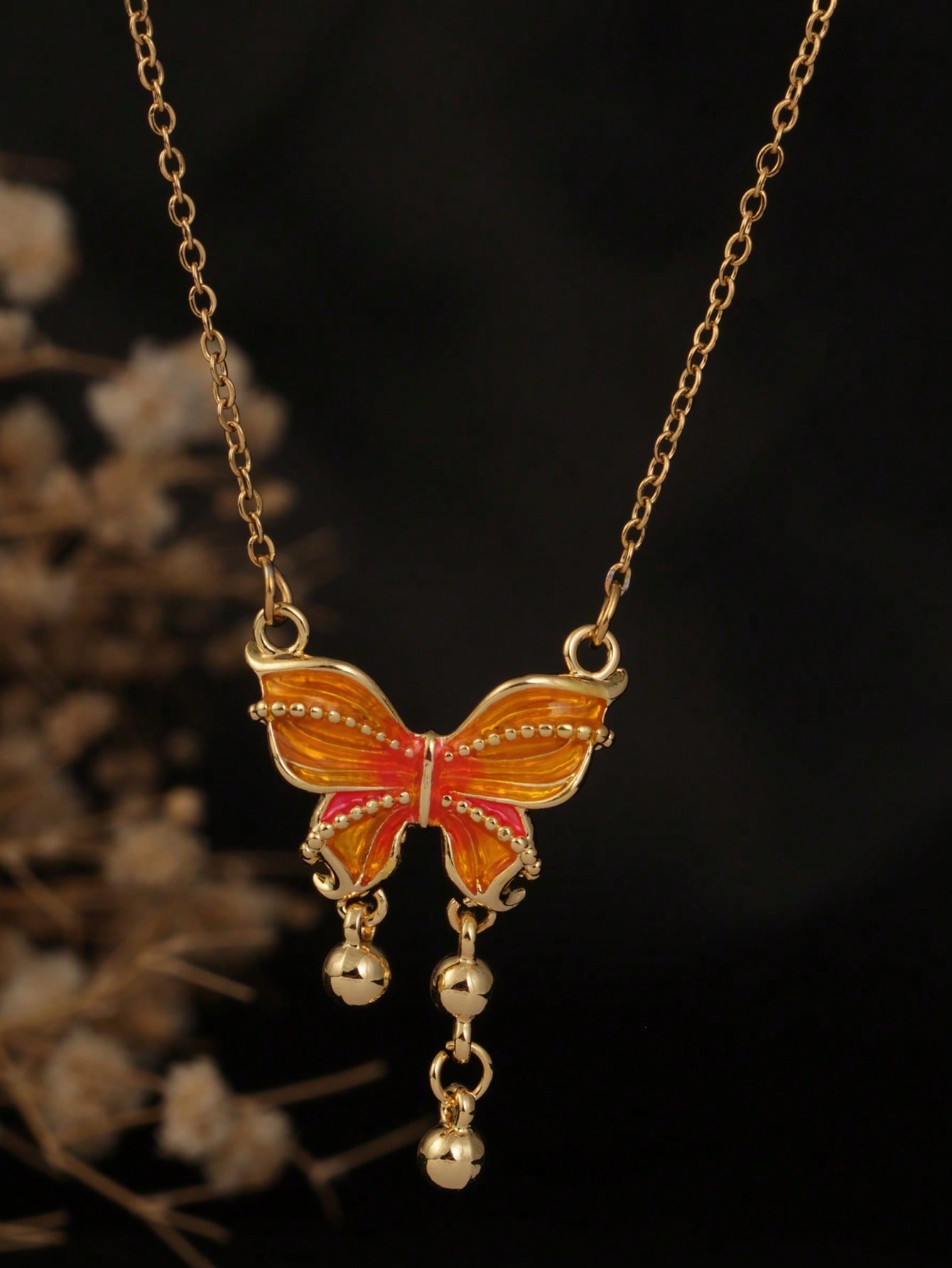 1pc Stainless Steel Simple Ombre Enamel Butterfly Pendant Necklace With Tassel, Suitable For Women Party And Daily Wear золотой
1pc Stainless Steel Simple Ombre Enamel Butterfly Pendant Necklace With Tassel, Suitable For Women Party And Daily Wear золотой