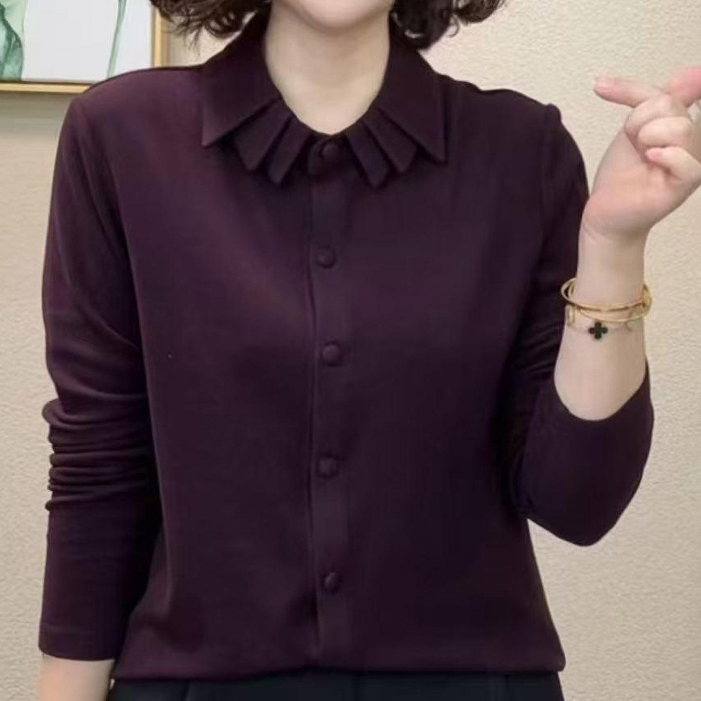 2025 Winter Women s Age-Reducing Solid Color Long Sleeve Velvet Warm Top L 45-55kg фіолетовий
2025 Winter Women s Age-Reducing Solid Color Long Sleeve Velvet Warm Top L 45-55kg фіолетовий
