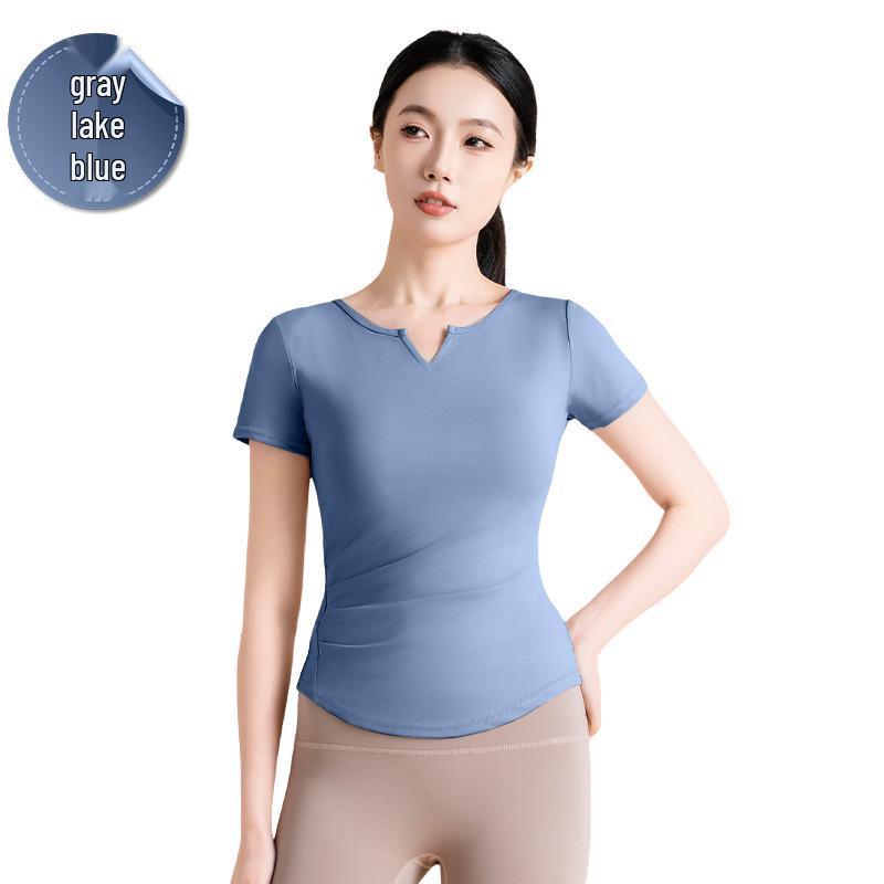 Женская летняя плиссированная футболка для йоги с V-образным вырезом XL
Женская летняя плиссированная футболка для йоги с V-образным вырезом XL