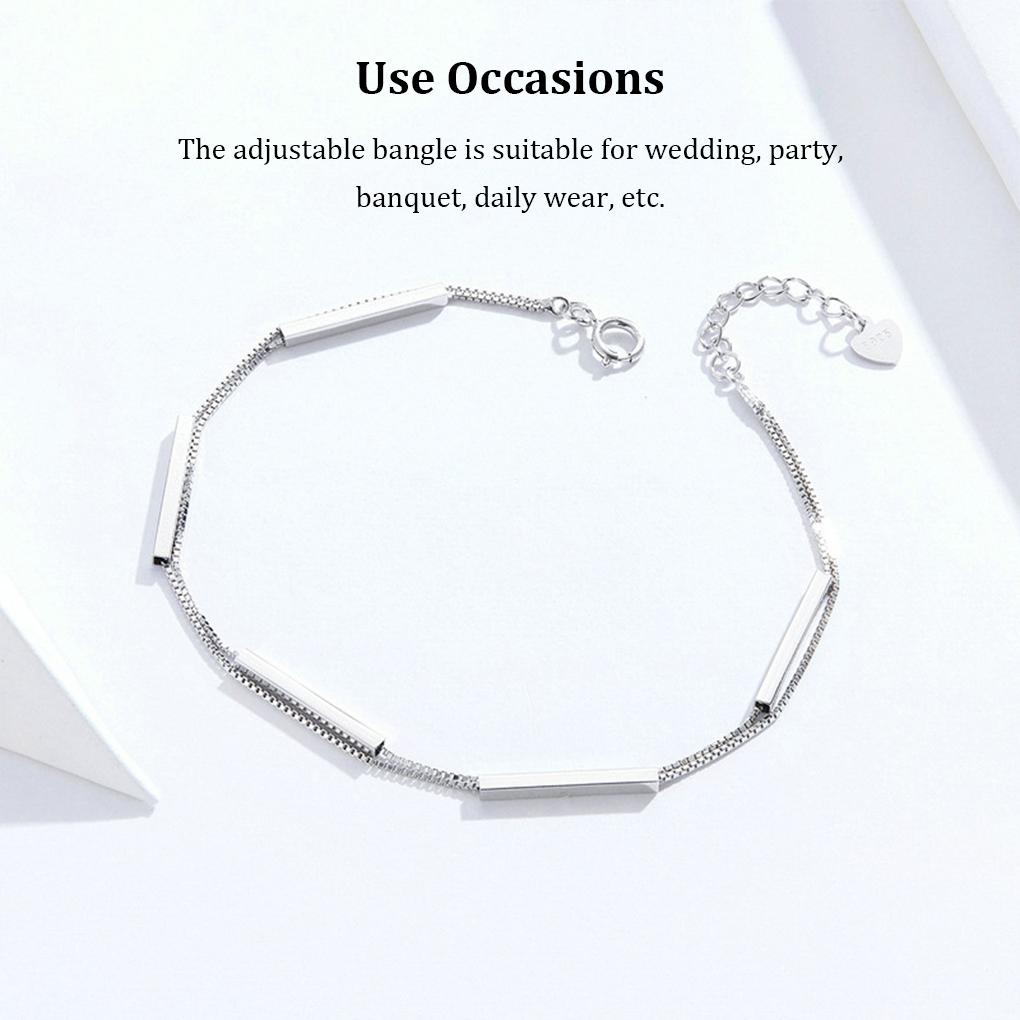 Silver Dual Layer Women Bracelet Fashionable Electroplated Stick Shape Glossy Decorative Replacement Girls Bangle Jewelry CN
Silver Dual Layer Women Bracelet Fashionable Electroplated Stick Shape Glossy Decorative Replacement Girls Bangle Jewelry CN