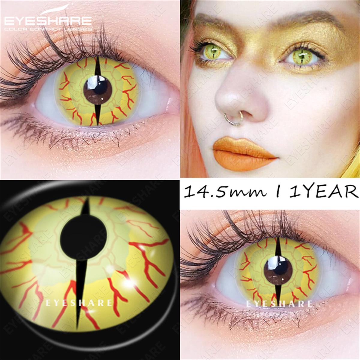 Eyeshare 1 пара цветных контактных линз для глаз Аниме Косплей Цветные линзы Хэллоуин Сумасшедшие линзы Красота глаз Линзы для макияжа
Eyeshare 1 пара цветных контактных линз для глаз Аниме Косплей Цветные линзы Хэллоуин Сумасшедшие линзы Красота глаз Линзы для макияжа