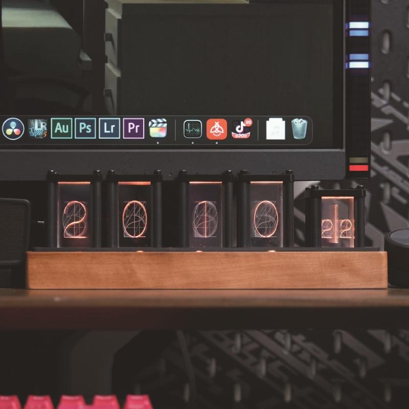 RGB Desktop Clock Walnut LED Glow Tube Clock Colorful Creative Digital Tube Clocks Table Aesthetic Decorations Accessories
RGB Desktop Clock Walnut LED Glow Tube Clock Colorful Creative Digital Tube Clocks Table Aesthetic Decorations Accessories