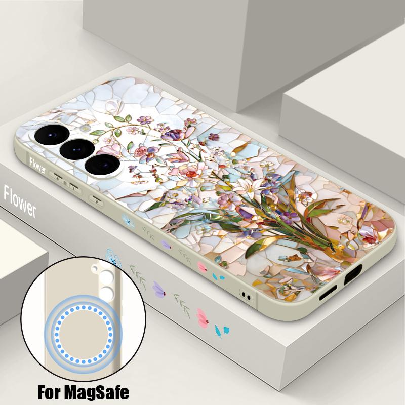 Oil Painting Flower Pattern Case For Samsung Galaxy S26 S25 Ultra S24 S23 FE S22 Plus S21 Built-in Metal Plate Magnetic Silicone Cover Samsung S22 Plus
Oil Painting Flower Pattern Case For Samsung Galaxy S26 S25 Ultra S24 S23 FE S22 Plus S21 Built-in Metal Plate Magnetic Silicone Cover Samsung S22 Plus