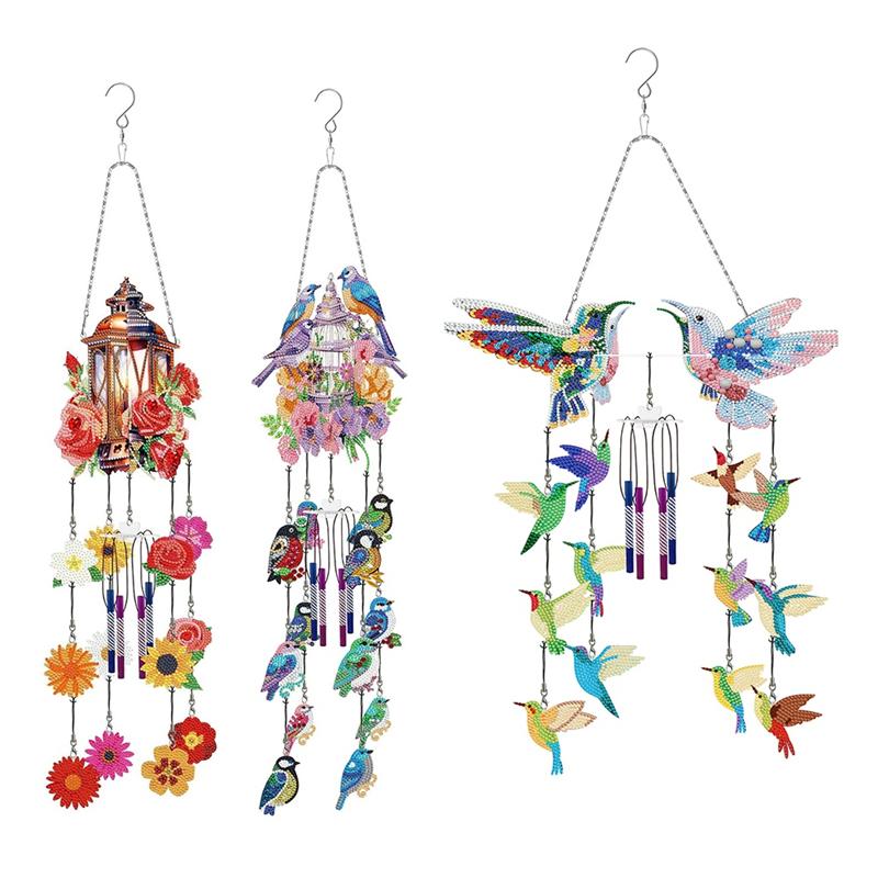 M-Modern-3 PCS DIY Dotted Diamond Art Painting Wind Chime Kit, As Shown Three-Dimensional Dreamy Sun Catchers Diamonds Dot Paint
M-Modern-3 PCS DIY Dotted Diamond Art Painting Wind Chime Kit, As Shown Three-Dimensional Dreamy Sun Catchers Diamonds Dot Paint