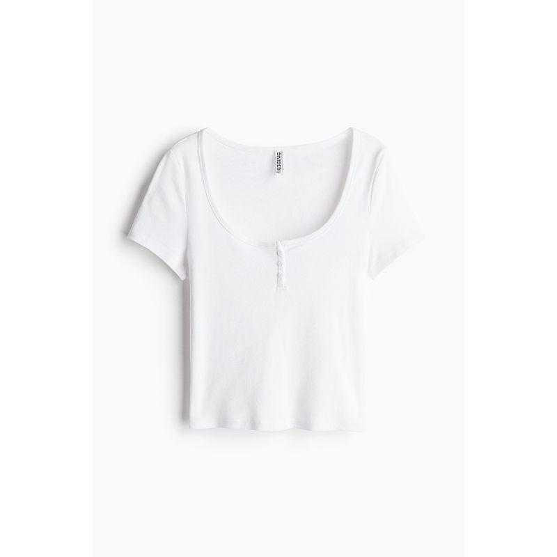 HM Women s T-shirt 2025 Autumn New Fashion Casual Button Silm Low round Neck Short Sleeve Tops 1272474 White 155/80(XS)
HM Women s T-shirt 2025 Autumn New Fashion Casual Button Silm Low round Neck Short Sleeve Tops 1272474 White 155/80(XS)