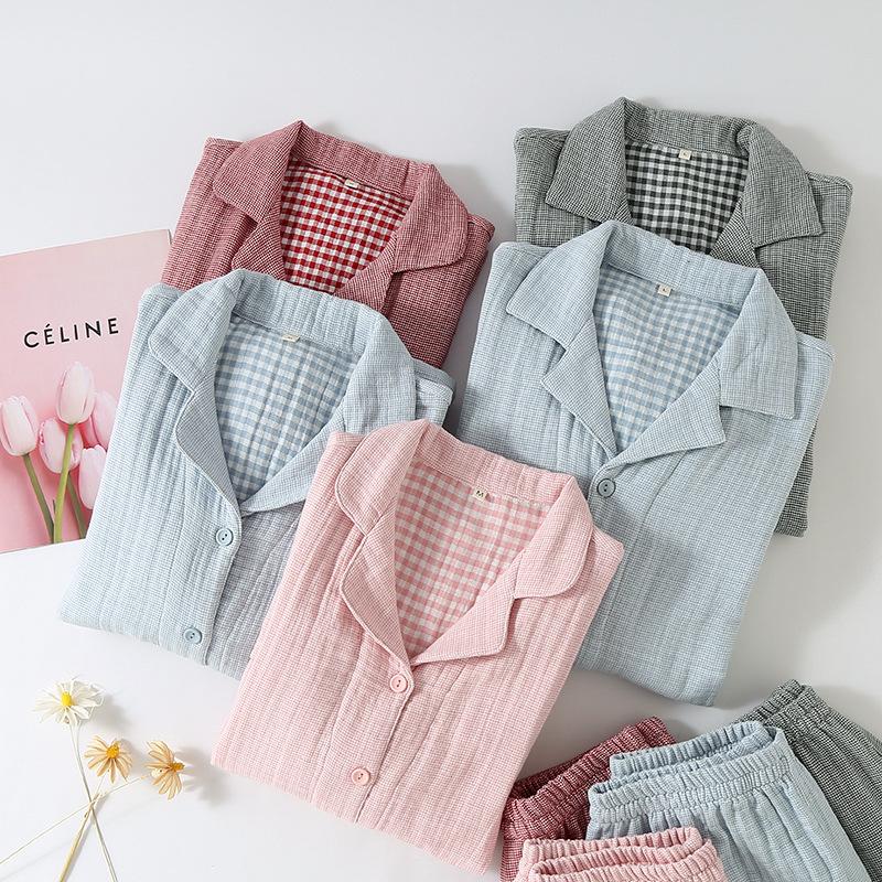 Edge-Bound Pure Cotton 4-Layer Gauze Couple Homewear Set: Thickened Autumn/Winter Pajamas for Men and Women XXL
Edge-Bound Pure Cotton 4-Layer Gauze Couple Homewear Set: Thickened Autumn/Winter Pajamas for Men and Women XXL