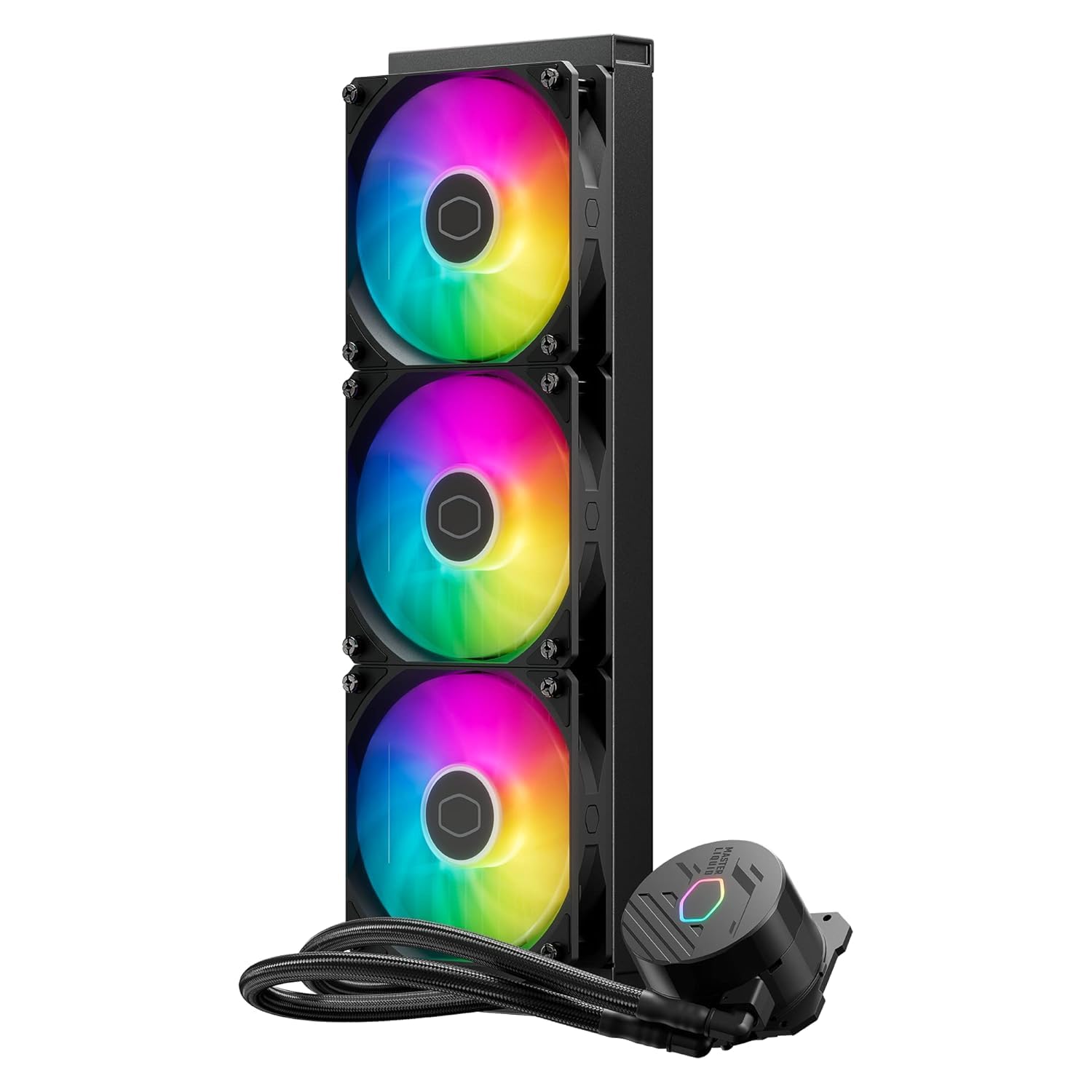 Cooler Master MasterLiquid 360L Core ARGB LGA1700 AM5 сумісний 360 мм радіатор просте водяне охолодження процесорного кулера FN1929 / MLW-D36M-A18PZ-R1 чорний
Cooler Master MasterLiquid 360L Core ARGB LGA1700 AM5 сумісний 360 мм радіатор просте водяне охолодження процесорного кулера FN1929 / MLW-D36M-A18PZ-R1 чорний