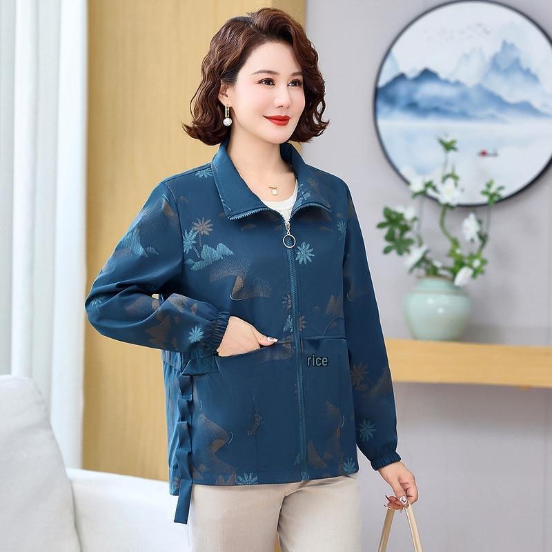 2026 Spring Lapel Zipper Jacket for Middle-aged and Elderly Women - Loose, Stylish, Elegant Top 3XL (120-135 Jin) синий
2026 Spring Lapel Zipper Jacket for Middle-aged and Elderly Women - Loose, Stylish, Elegant Top 3XL (120-135 Jin) синий