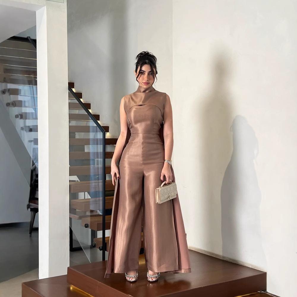 2025 spring and summer new button retro elegant jumpsuit robe two-piece set S темно-коричневого кольору
2025 spring and summer new button retro elegant jumpsuit robe two-piece set S темно-коричневого кольору