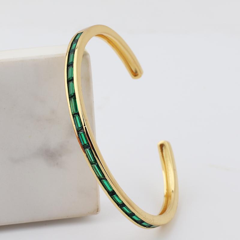 New Arrival Luxury Rainbow Crystal Bangles For Women 18K Gold Plated Cubic Zircon Open Cuff Bangle Bracelets Jewelry Wholesale зелёный
New Arrival Luxury Rainbow Crystal Bangles For Women 18K Gold Plated Cubic Zircon Open Cuff Bangle Bracelets Jewelry Wholesale зелёный