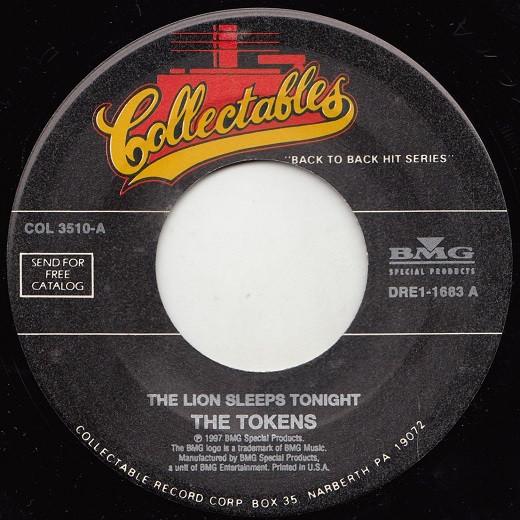 7inch Record TOKENS - The Lion Sleeps Tonight DRE11683 Collectables US Rock Used
7inch Record TOKENS - The Lion Sleeps Tonight DRE11683 Collectables US Rock Used