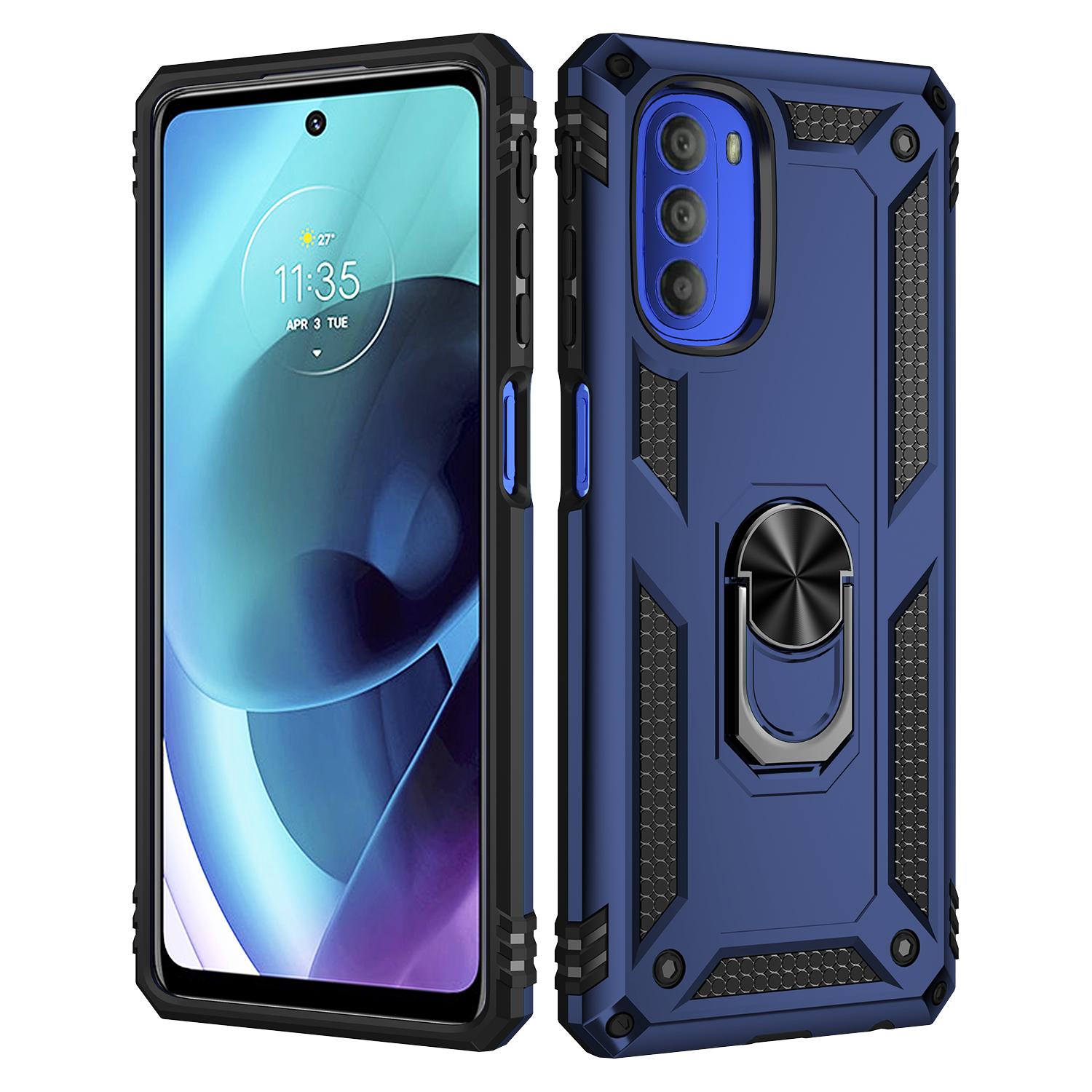 For Motorola Moto G51 5G Kickstand Hybrid Phone Cover Case Anti-Collision Mobile Phone Accessory Blue
For Motorola Moto G51 5G Kickstand Hybrid Phone Cover Case Anti-Collision Mobile Phone Accessory Blue