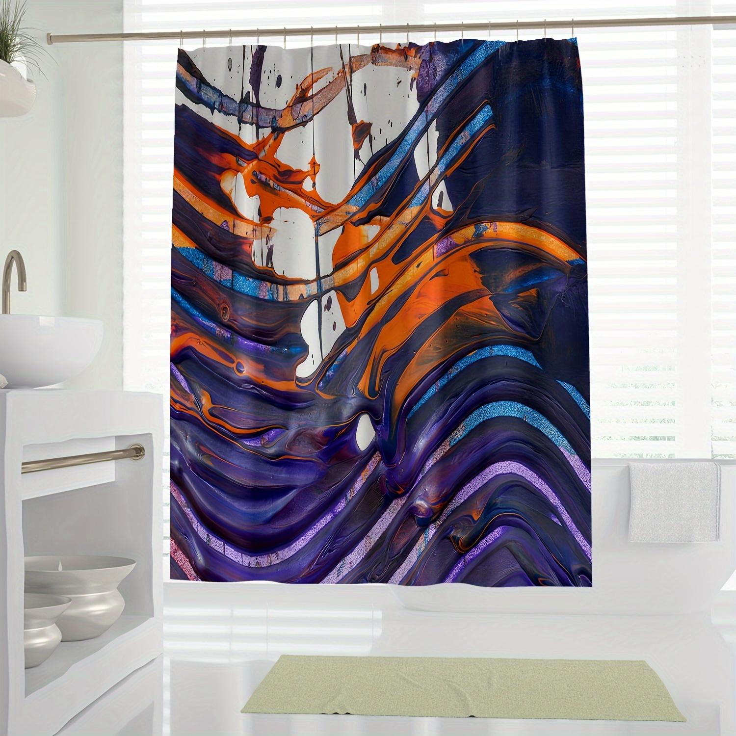 1Pc Wave Printing Pattern Shower Curtain With Hooks, Waterproof Bathroom Partition Curtain, Bathroom Accessories, Home Decor W60H190(CM)-1 Pcs
1Pc Wave Printing Pattern Shower Curtain With Hooks, Waterproof Bathroom Partition Curtain, Bathroom Accessories, Home Decor W60H190(CM)-1 Pcs