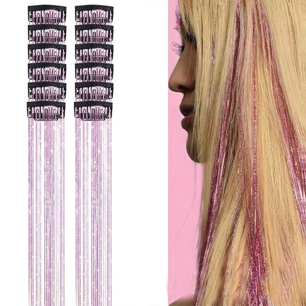 12Pcs Sparkle Tinsel Hair Extensions Synthetic Hair Hair Tinsel Kit Highlights Hair Accessories Set 5
12Pcs Sparkle Tinsel Hair Extensions Synthetic Hair Hair Tinsel Kit Highlights Hair Accessories Set 5