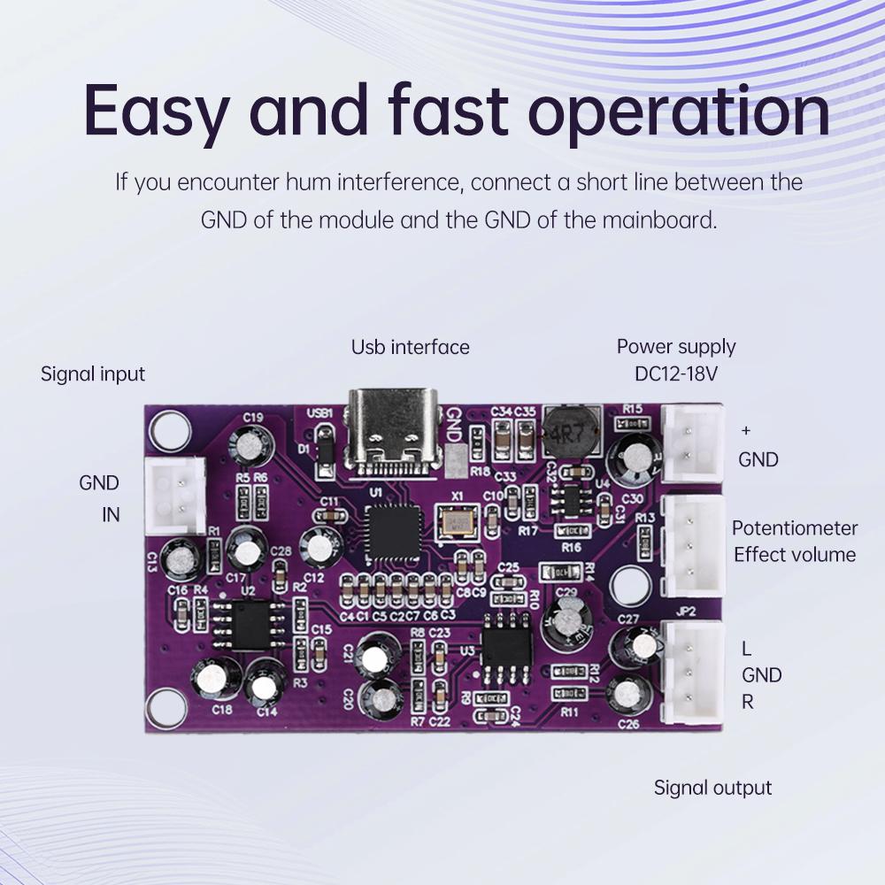 DSP DC 12V Digital Reverb Circuit Module Echo Voice Changer EQ Howling Control Frequency Shifter Effect Mixer Sound Effects
DSP DC 12V Digital Reverb Circuit Module Echo Voice Changer EQ Howling Control Frequency Shifter Effect Mixer Sound Effects