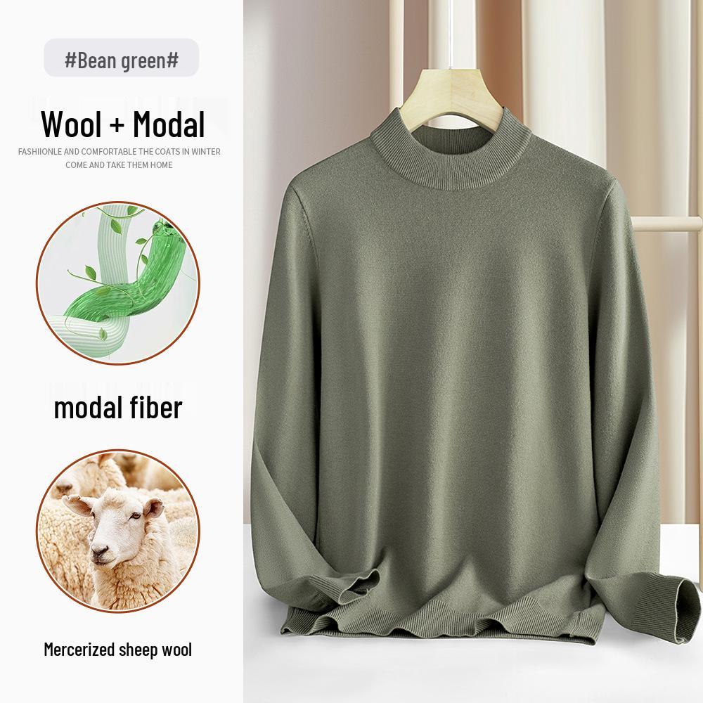 Men s Slim Fit Wool Sweater: Warm, Skin-Friendly Half-High Neck for Autumn and Winter. L
Men s Slim Fit Wool Sweater: Warm, Skin-Friendly Half-High Neck for Autumn and Winter. L