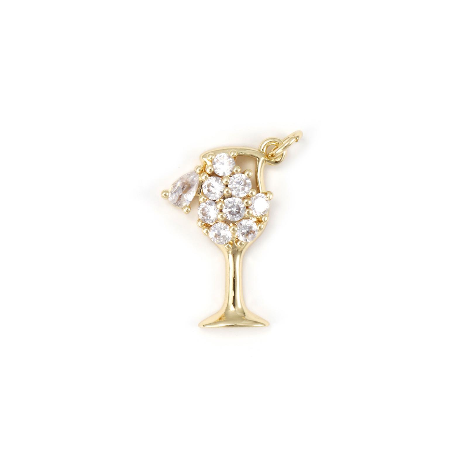 1Piece Brass Charms 18K Gold Plated Wine Glass Hollow Multicolour Cubic Zirconia Pendant For DIY Neckalce Jewelry Making 25x15mm прозорий
1Piece Brass Charms 18K Gold Plated Wine Glass Hollow Multicolour Cubic Zirconia Pendant For DIY Neckalce Jewelry Making 25x15mm прозорий