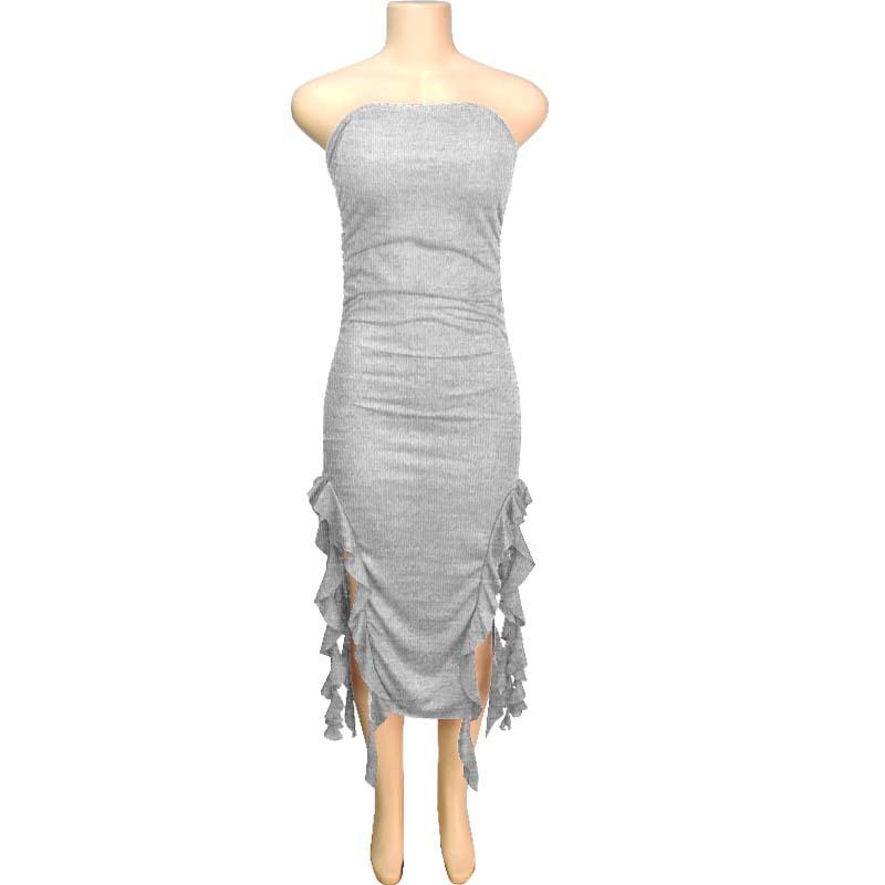Women s spring and summer fashion sexy personality chest wrapping irregular dress L
Women s spring and summer fashion sexy personality chest wrapping irregular dress L