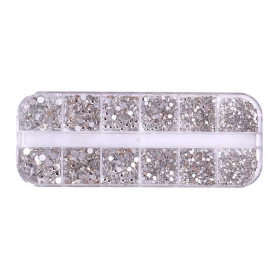 1 Set Round Nail Art Rhinestone Kit 12 Grids Assorted Size 2
1 Set Round Nail Art Rhinestone Kit 12 Grids Assorted Size 2