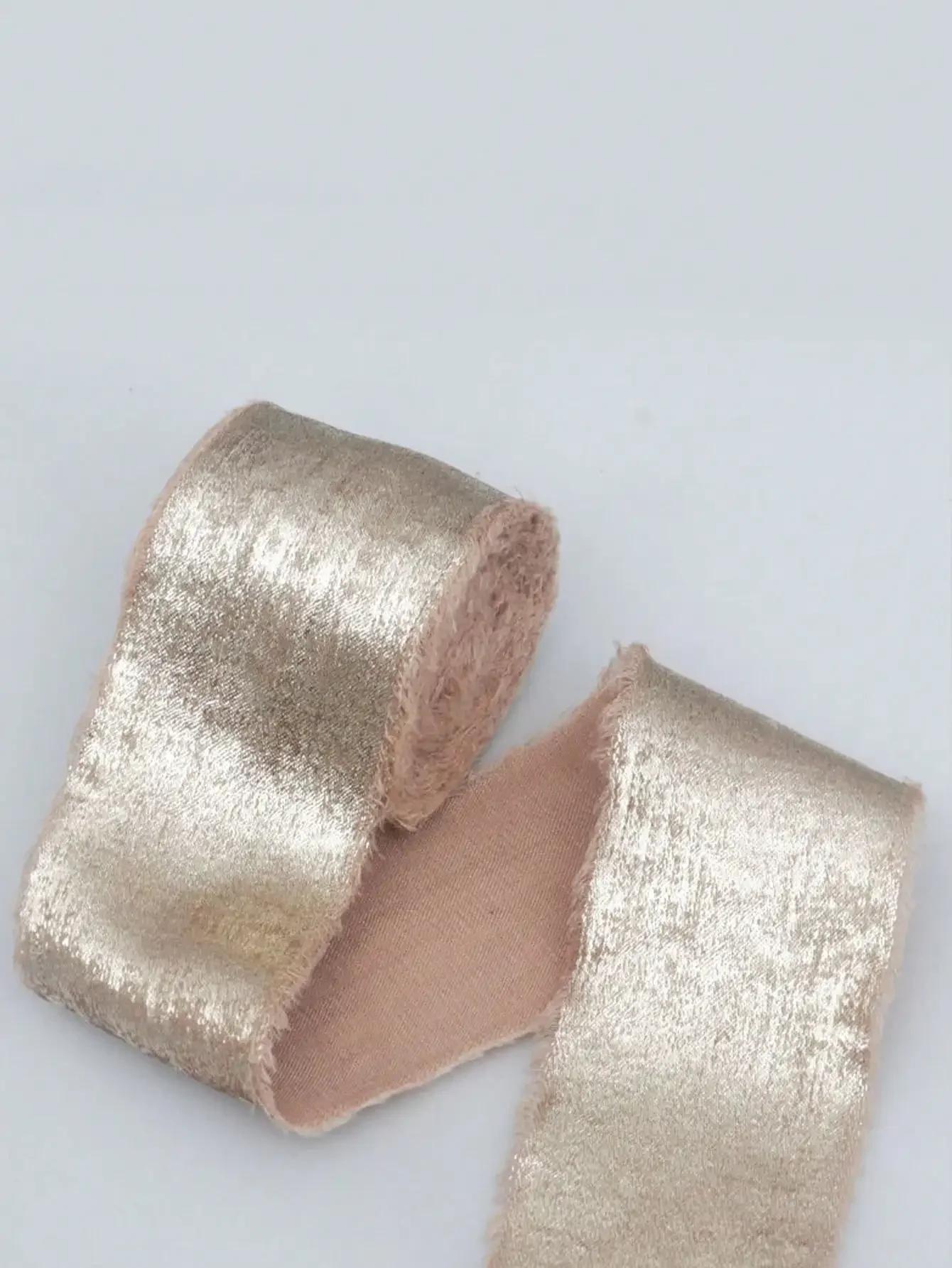 1 рулон длинной золотой плюшевой ленты с рваным краем, лента для свадебного букета с бахромой, декоративные тканевые полоски для банта 5m
1 рулон длинной золотой плюшевой ленты с рваным краем, лента для свадебного букета с бахромой, декоративные тканевые полоски для банта 5m