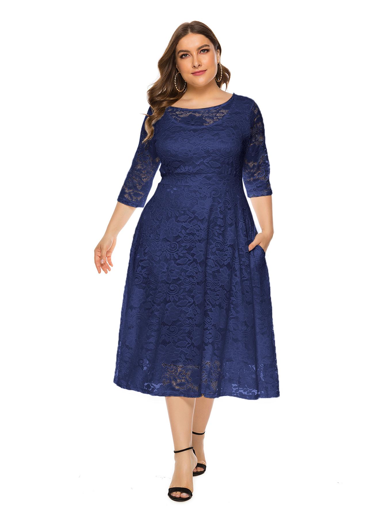 8XL Великий розмір Європейський та Американський Жіночий Вечірній та Плаття Подружки Нареченої Кишеня Мереживо SQ134 2XL темно-синього кольору
8XL Великий розмір Європейський та Американський Жіночий Вечірній та Плаття Подружки Нареченої Кишеня Мереживо SQ134 2XL темно-синього кольору