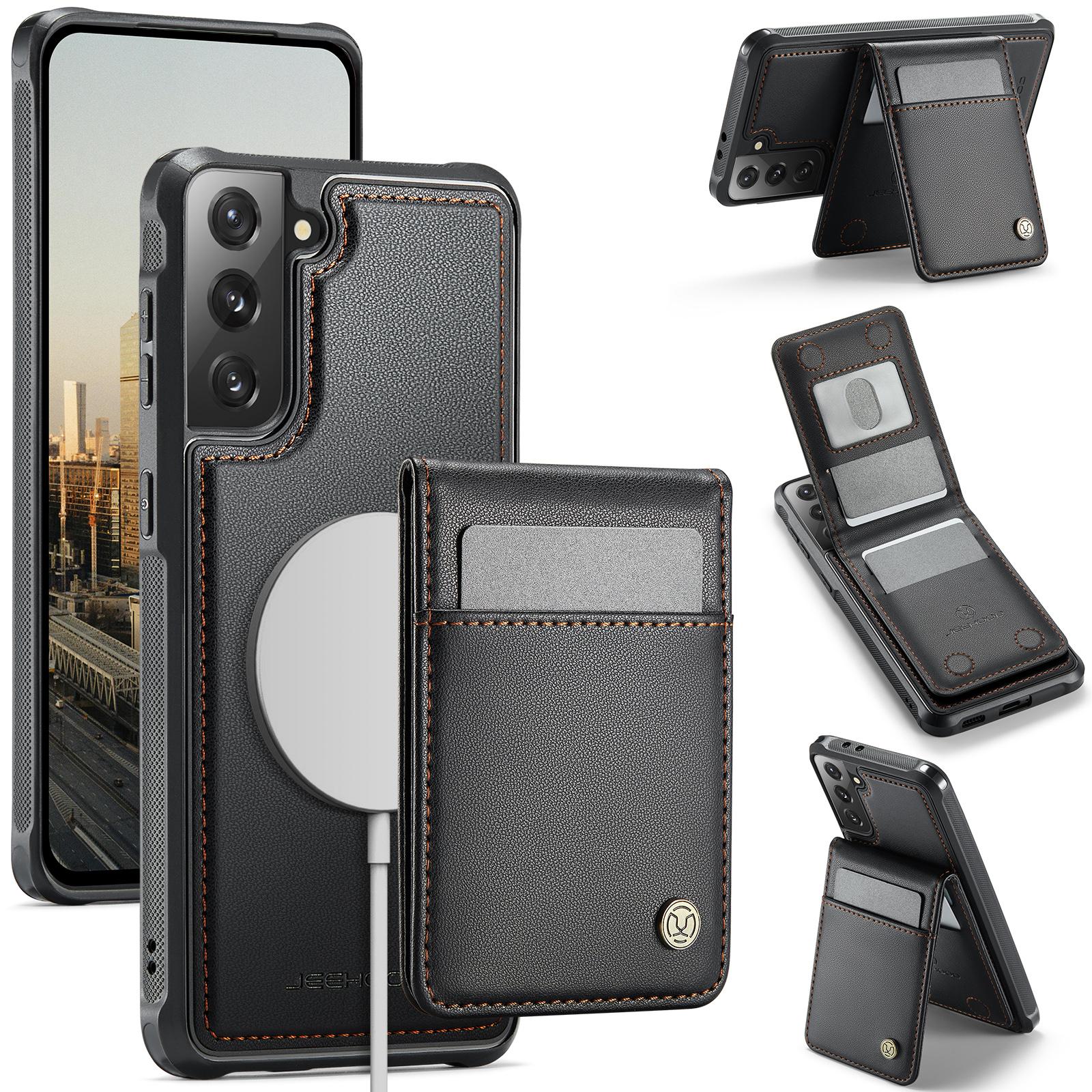 For Samsung Galaxy S21+ 5G Leather Back Cover Magnetic Case JEEHOOD J06 Phone Case with Card Bag RFID Blocking C
For Samsung Galaxy S21+ 5G Leather Back Cover Magnetic Case JEEHOOD J06 Phone Case with Card Bag RFID Blocking C
