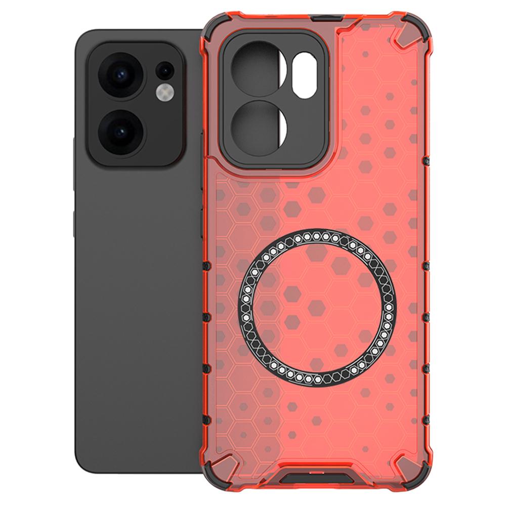 For Oppo Reno13 F 5G Case Compatible with MagSafe Honeycomb Design TPU+PC Phone Cover Red
For Oppo Reno13 F 5G Case Compatible with MagSafe Honeycomb Design TPU+PC Phone Cover Red