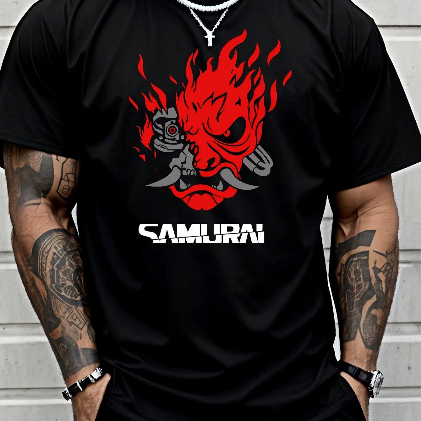 Men Samurai Japanese Warrior Print Black Tee Machine Washable Round Neck Shirt for Cosplay Themed Parties Everyday 4XL
Men Samurai Japanese Warrior Print Black Tee Machine Washable Round Neck Shirt for Cosplay Themed Parties Everyday 4XL