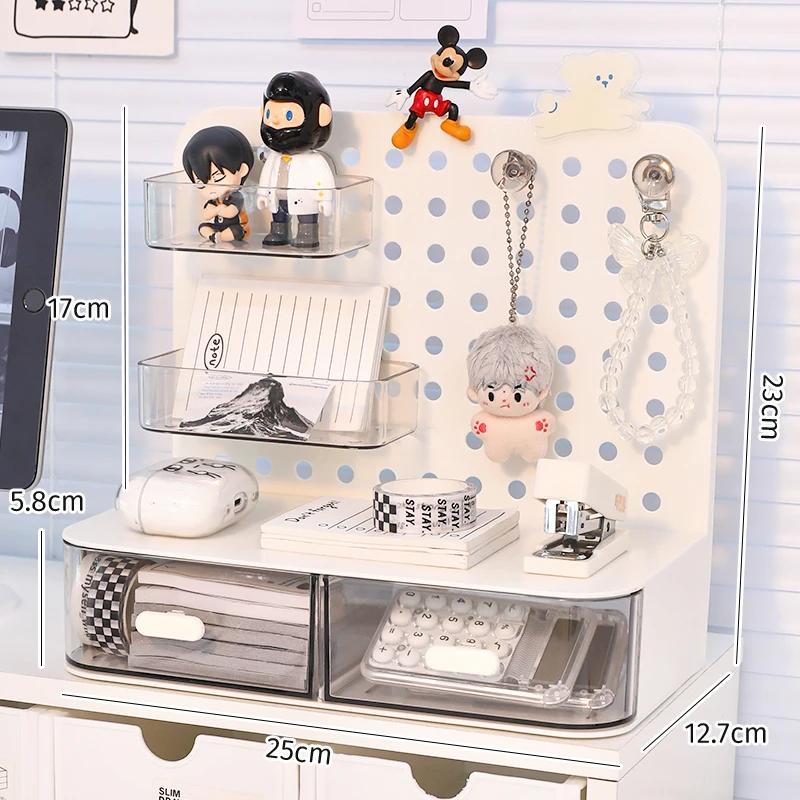 Desktop Hole Board Display Stand Storage Box Organizer Hook Drawer Type Cosmetics Storage Rack Multifunct Office Desk Pen Holder белый
Desktop Hole Board Display Stand Storage Box Organizer Hook Drawer Type Cosmetics Storage Rack Multifunct Office Desk Pen Holder белый