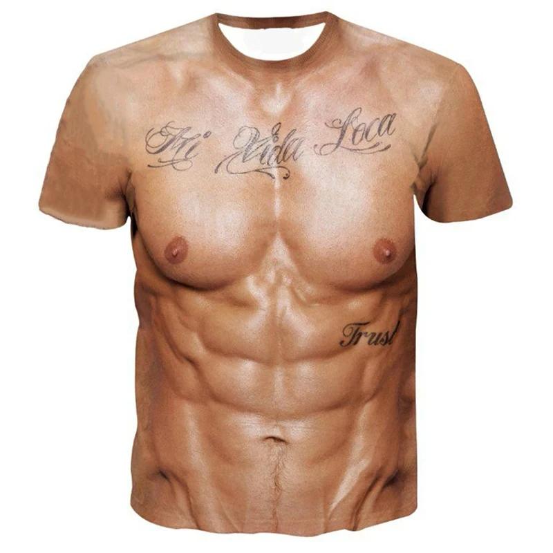 Funny Fake Muscle T-Shirt 3D Print Summer Men Short Sleeve T Shirts Streetwear O-neck Muscle Clothes Unisex Clothing XXS
Funny Fake Muscle T-Shirt 3D Print Summer Men Short Sleeve T Shirts Streetwear O-neck Muscle Clothes Unisex Clothing XXS