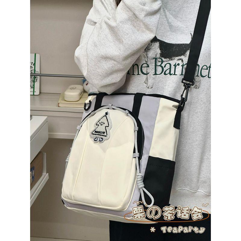 Preppy Style Girl s Crossbody Bag High School Student Class Tuition Bag Large Capacity Schoolbag Work Clothing One Shoulder Bag Female Light gray spell Black
Preppy Style Girl s Crossbody Bag High School Student Class Tuition Bag Large Capacity Schoolbag Work Clothing One Shoulder Bag Female Light gray spell Black