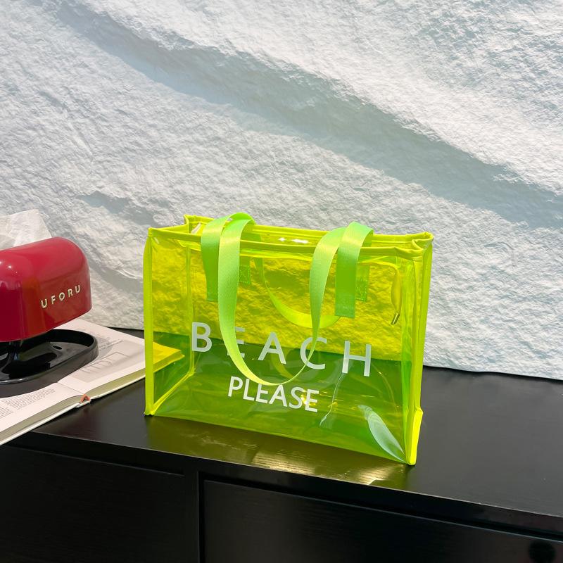 Sewing Craft PVC Color Tote Bag Alphabet Symphony Plastic Transparent Shopping Bag Colorful Gift Bag Fashion
Sewing Craft PVC Color Tote Bag Alphabet Symphony Plastic Transparent Shopping Bag Colorful Gift Bag Fashion