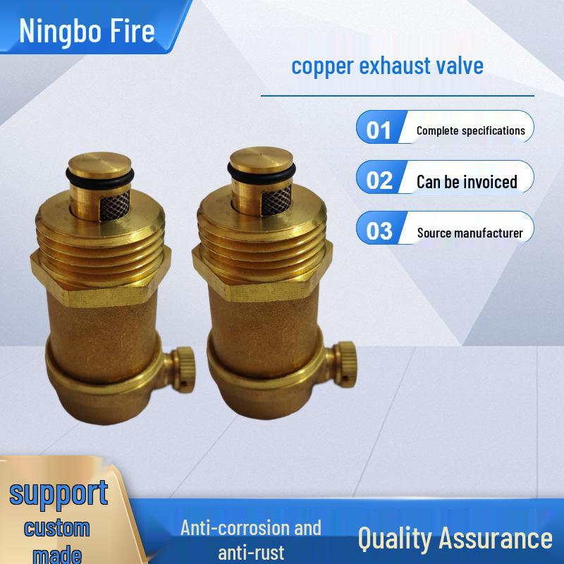 Copper Quick Auto Air Vent Valve 4/6 Points One-Way Bleed Valve Threaded for Household Use DN15
Copper Quick Auto Air Vent Valve 4/6 Points One-Way Bleed Valve Threaded for Household Use DN15