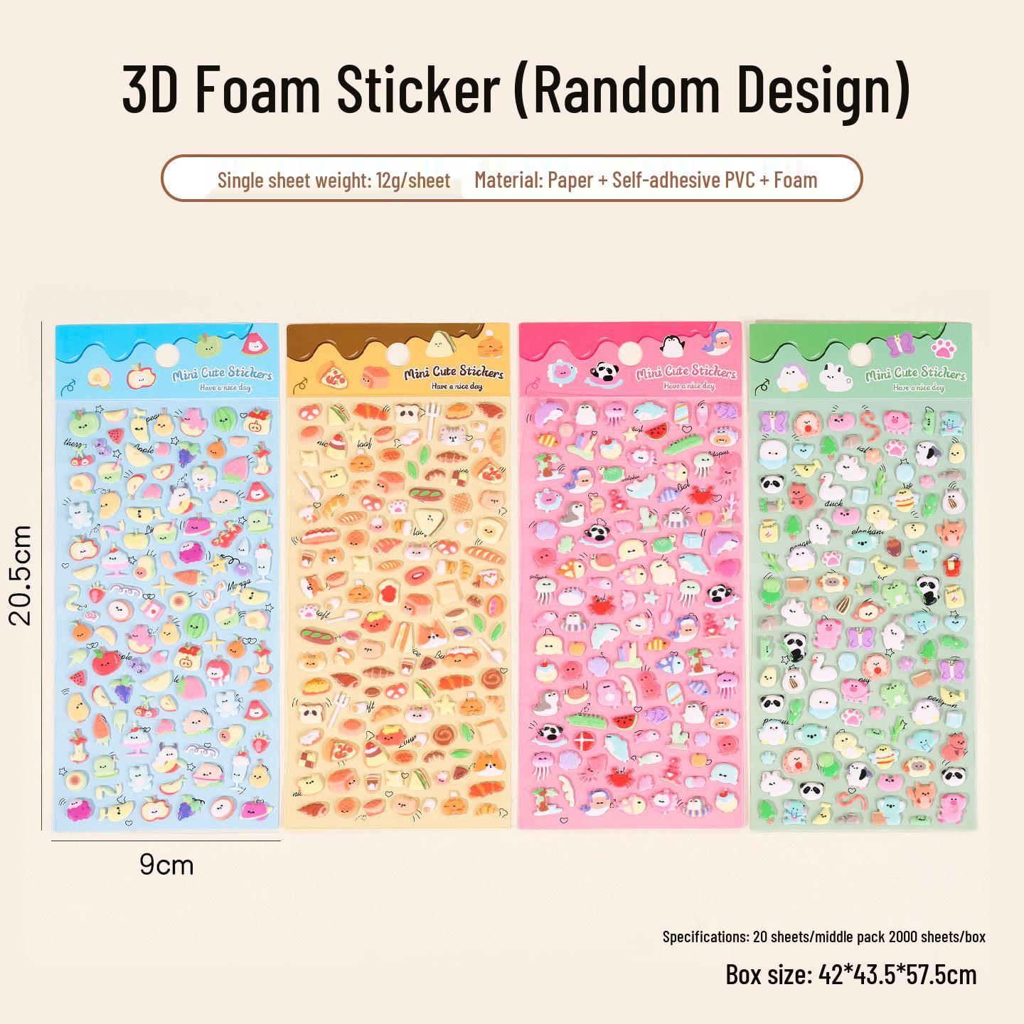 3D Foam Cartoon Animal Stickers - Cute Scrapbooking & DIY Decorations, Perfect for Girls Gifts
3D Foam Cartoon Animal Stickers - Cute Scrapbooking & DIY Decorations, Perfect for Girls Gifts
