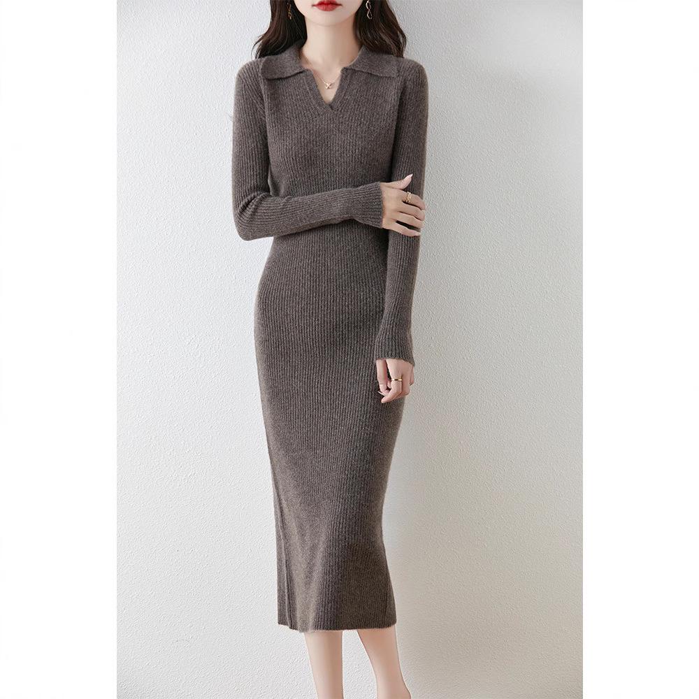 Autumn/Winter Wool Turn-Down Collar Slim-Fit Knitted Dress with Over-the-Knee Slit and Coat Set 2XL (135-150 jin)
Autumn/Winter Wool Turn-Down Collar Slim-Fit Knitted Dress with Over-the-Knee Slit and Coat Set 2XL (135-150 jin)