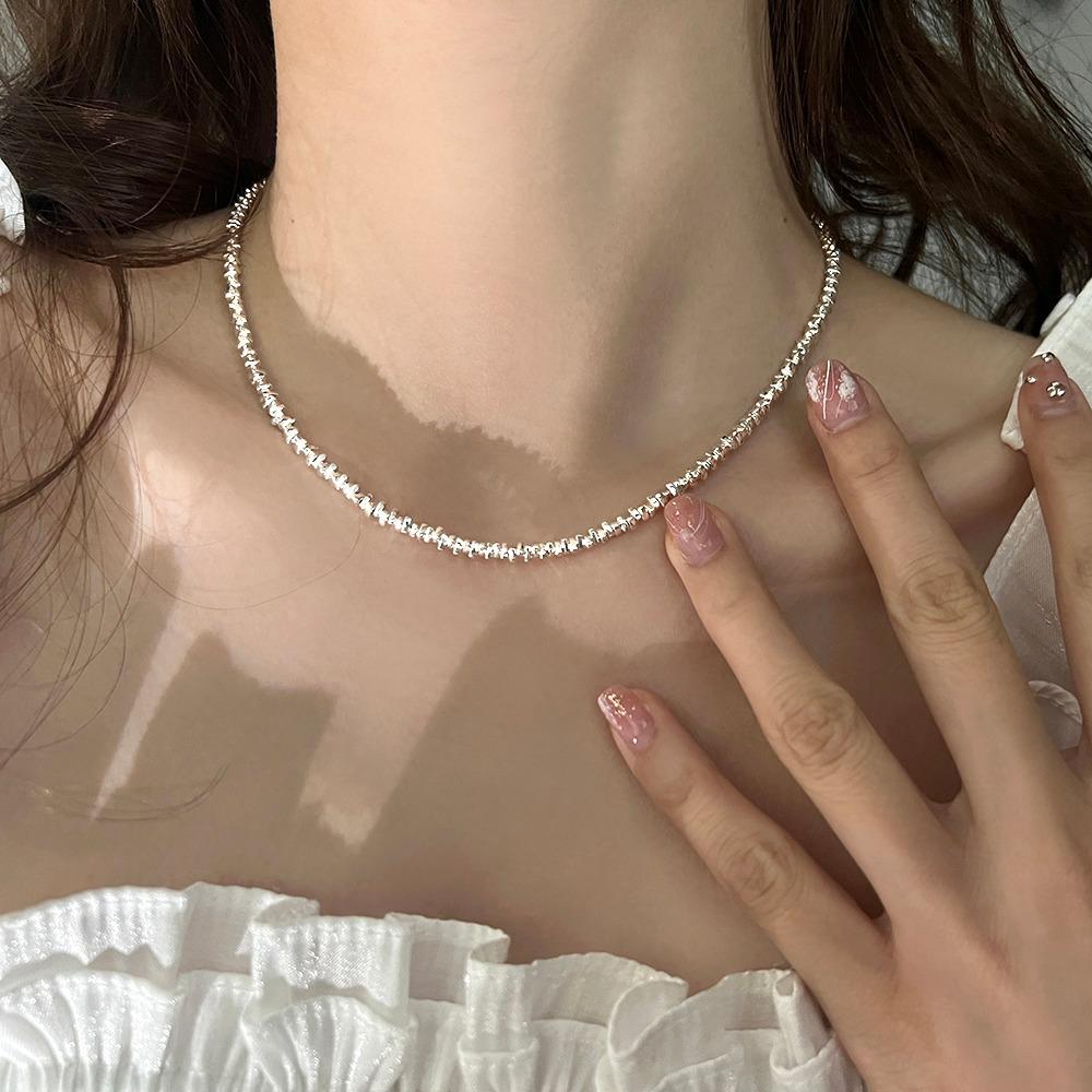 Стерлинговое серебро S925. Маленькие кусочки серебра. Ожерелье средней толщины. Легкая роскошь и простота. Цепочка на ключицу в корейском стиле. Серебряные украшения. 925
Стерлинговое серебро S925. Маленькие кусочки серебра. Ожерелье средней толщины. Легкая роскошь и простота. Цепочка на ключицу в корейском стиле. Серебряные украшения. 925