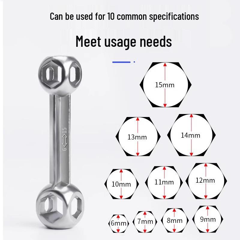 Компактный портативный многофункциональный шестигранный ключ 10-в-1 для велосипедов 1 Piece Multifunctional Bone Wrench
Компактный портативный многофункциональный шестигранный ключ 10-в-1 для велосипедов 1 Piece Multifunctional Bone Wrench