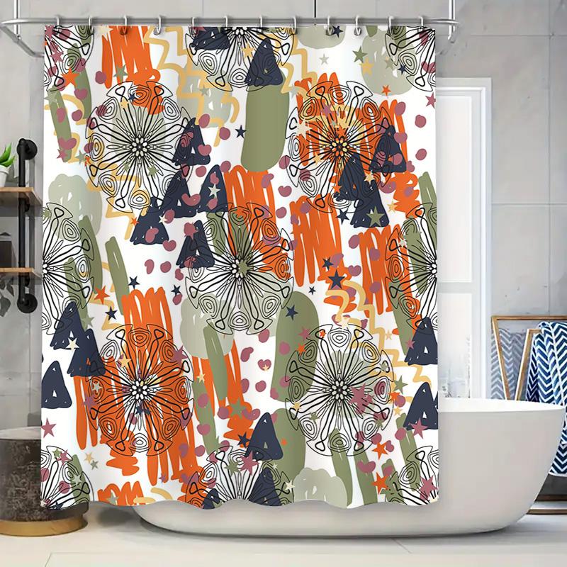 Unique Bath Decorcolorful Shower Curtain With Abstract Design Modern Art Print For Bathroom Decoration 3D Waterproof Fabric Prin W60H190(CM)-1 Pcs
Unique Bath Decorcolorful Shower Curtain With Abstract Design Modern Art Print For Bathroom Decoration 3D Waterproof Fabric Prin W60H190(CM)-1 Pcs