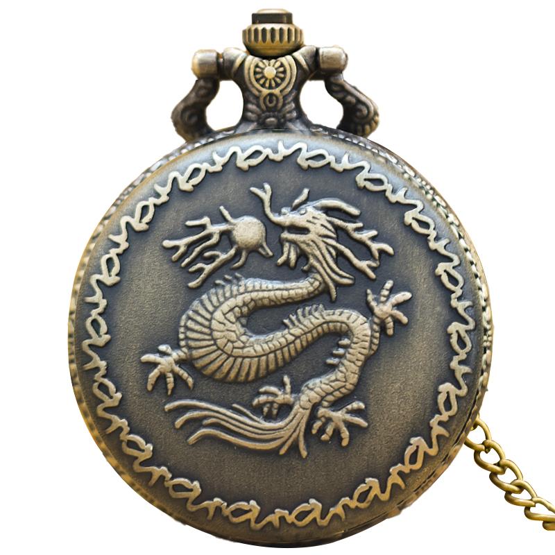 Vintage Bronze Clamshell Chinese Dragon Carved Necklace Quartz Pocket Watch Gifts Are Common For Male And Female Students бронзовий
Vintage Bronze Clamshell Chinese Dragon Carved Necklace Quartz Pocket Watch Gifts Are Common For Male And Female Students бронзовий